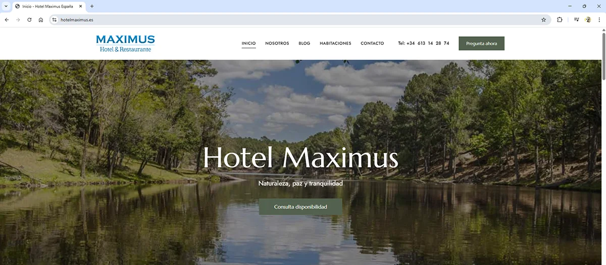 Hotel Maximus — presencia digital